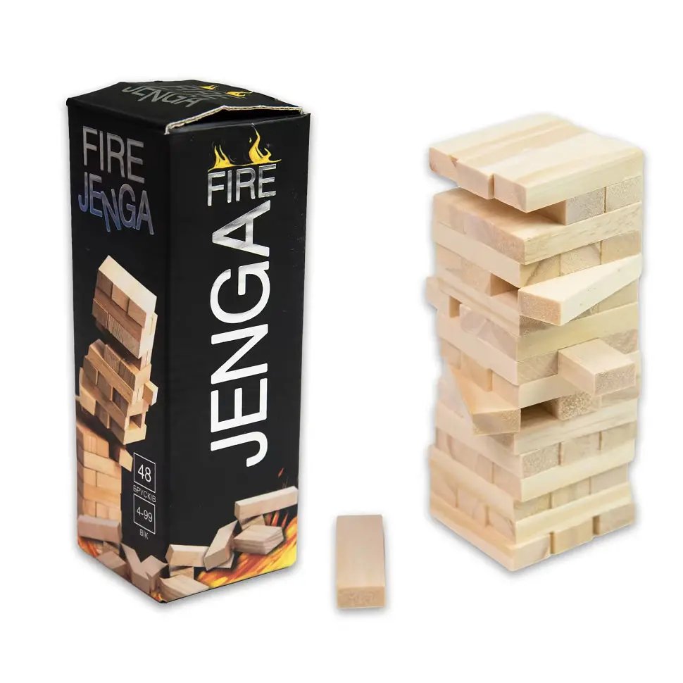 Настільна гра "Fire Jenga" 30848 українською мовою 48 брусків - фото 2