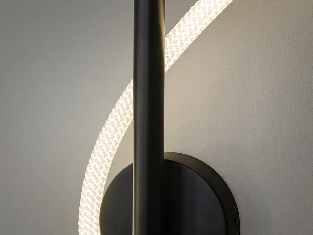 Светильник настенный LED Diasha 9607-BK 3color Ropelight 14W черный для коридора гостиной спальни - фото 5