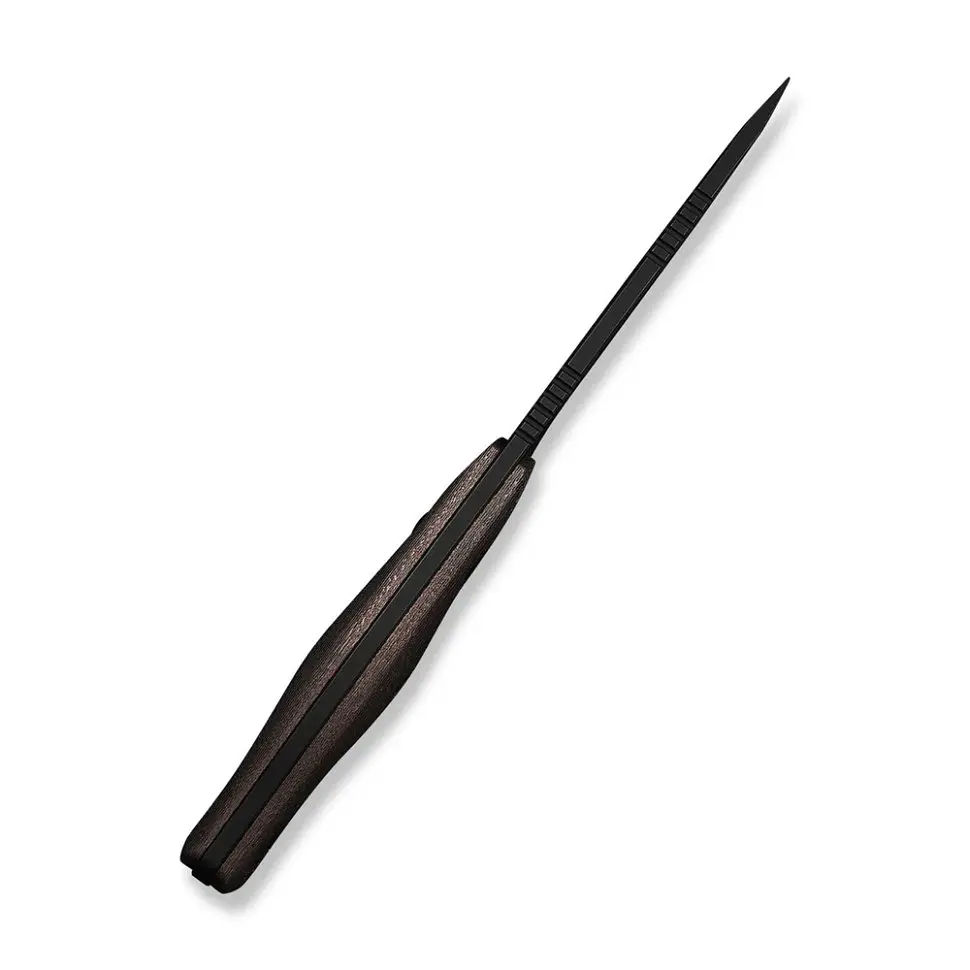 Ніж фіксований туристичний Weknife Notchline, (8.7 см) CPM S35VN /Carbon Fiber мідний з чохлом - фото 3