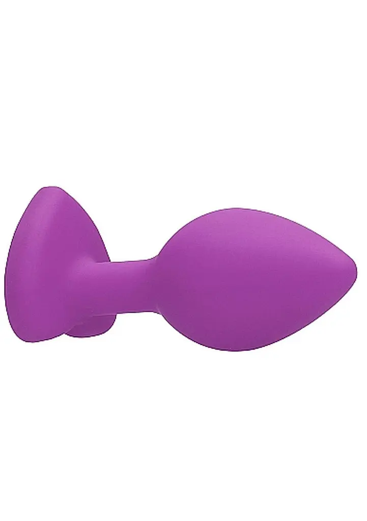 Анальна пробка з кристалом Ouch! Diamond Heart Butt Plug, 7.3 см (фіолетовий) - фото 7