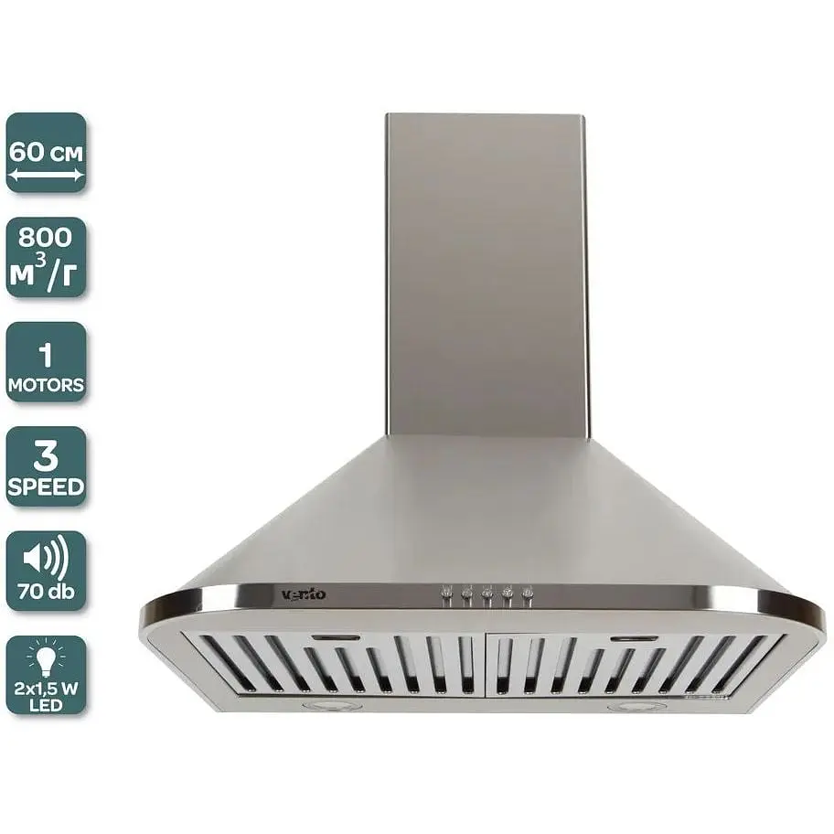Вытяжка Ventolux Monaco 60 INOX (800) - фото 4