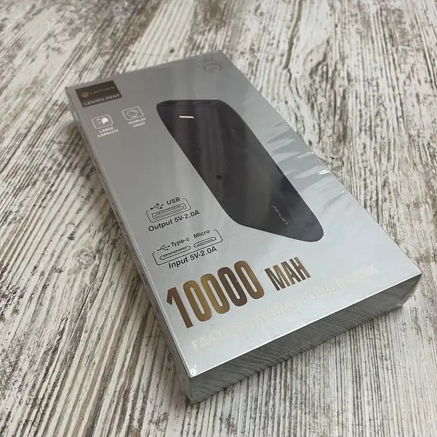 Зовнішній акумулятор Power bank LENYES PX167 10000 mAh компактний універсальний на 2 входи Чорний - фото 5