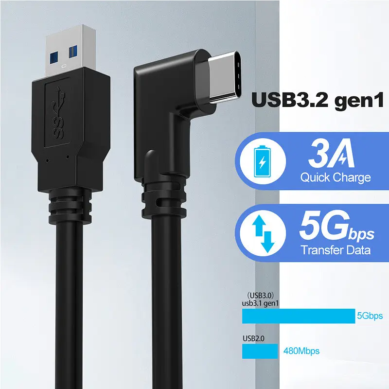 Кабель підсилений Oculus Link USB 3.2 Type-C Ф5 5 мм для Quest 2/3/Pro/Pico 4 5 м Чорний (AC-5mGB) - фото 2