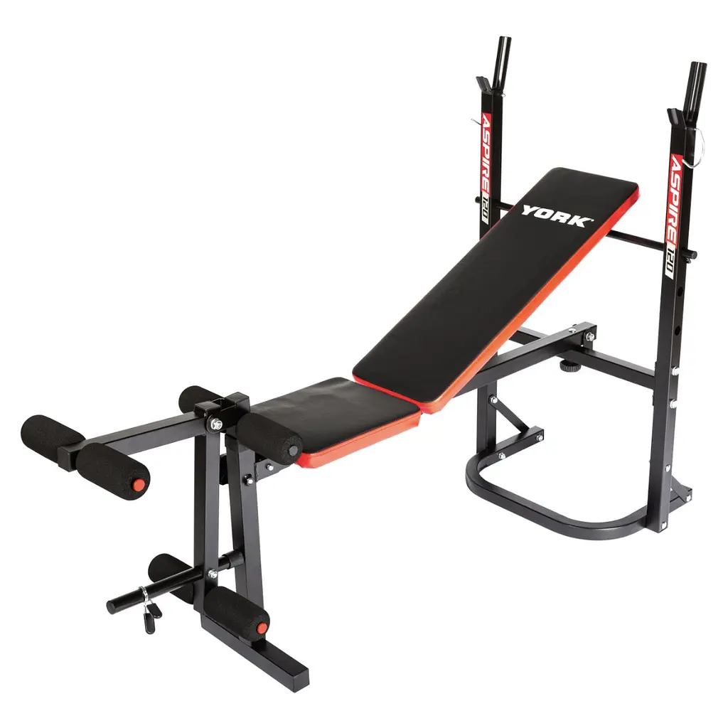 Лавка тренувальна York Fitness ASPIRE 120 складана зі стійкою під штангу - фото 2