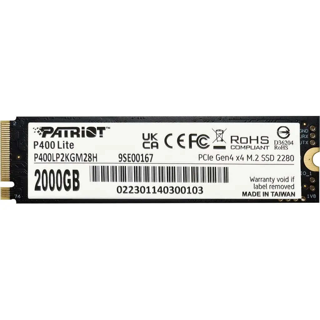 SSD накопичувач Patriot P400 Lite 2TB M.2 NVMe (P400LP2KGM28H) [129552] - фото 2