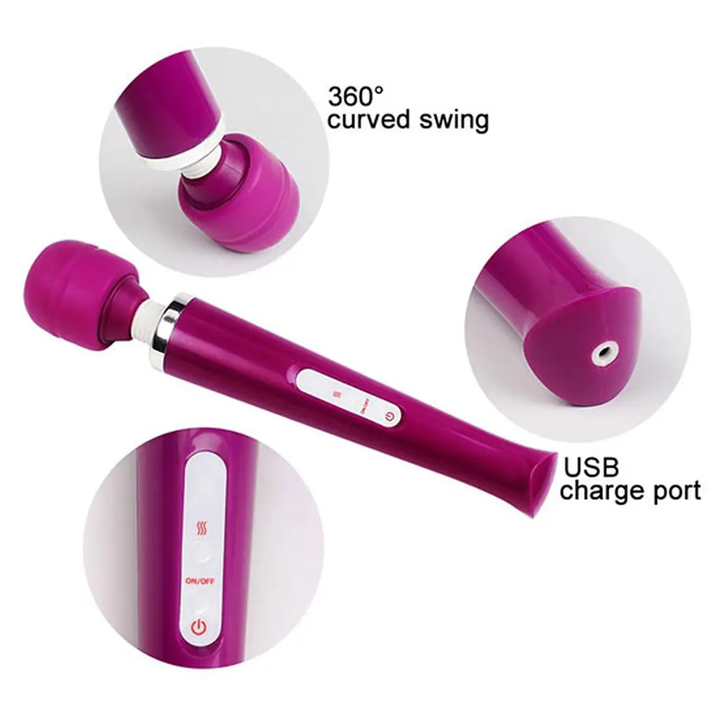 Вібромасажер B - Series Magic Wand, 32 см (рожевий) - фото 7