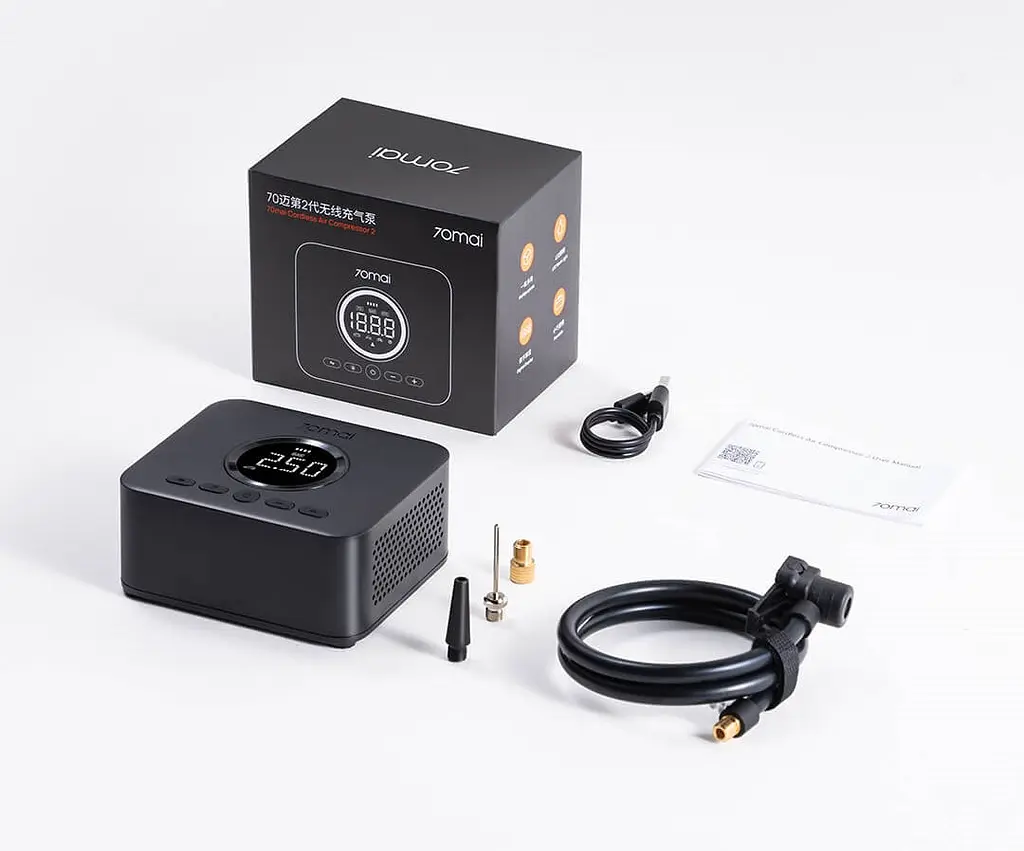Насос - компресор бездротовий акумуляторний Xiaomi 70mai Wireless Air Compressor 2 (TP07) - фото 2