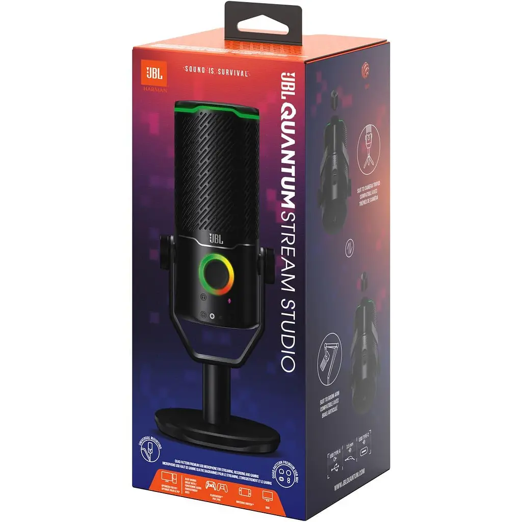 Мікрофон JBL Quantum Stream Studio (JBLSTRMSTUDIOBLK) - фото 10