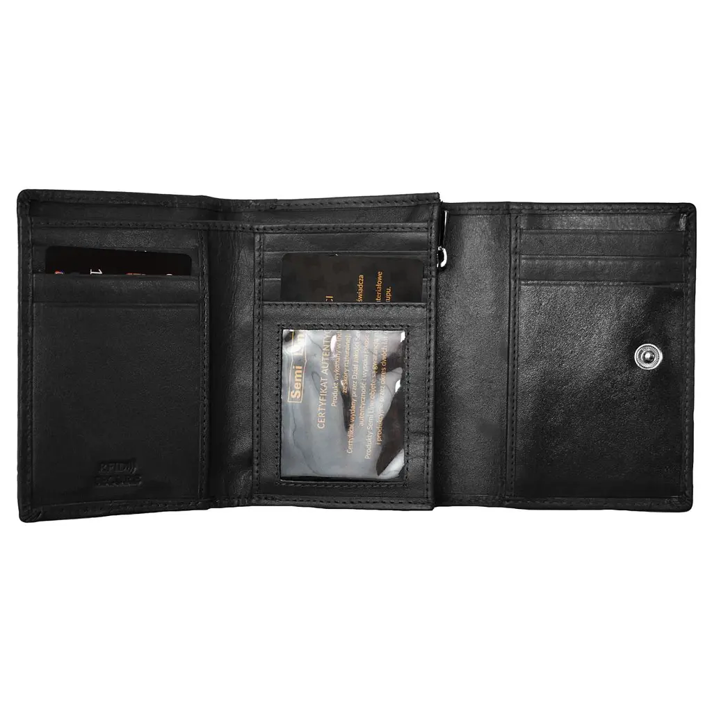 Гаманець жіночий шкіряний Semi Line RFID Black (P8272-0) - фото 2