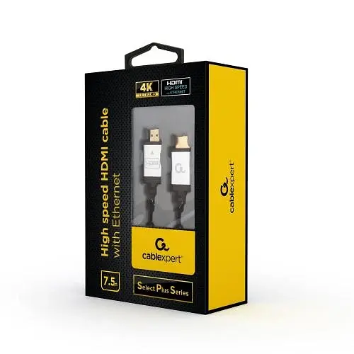 Кабель HDMI (M) - HDMI (M), 7.5 м, Black, Cablexpert, V 1.4 (CCB-HDMIL-7.5 M) - фото 3
