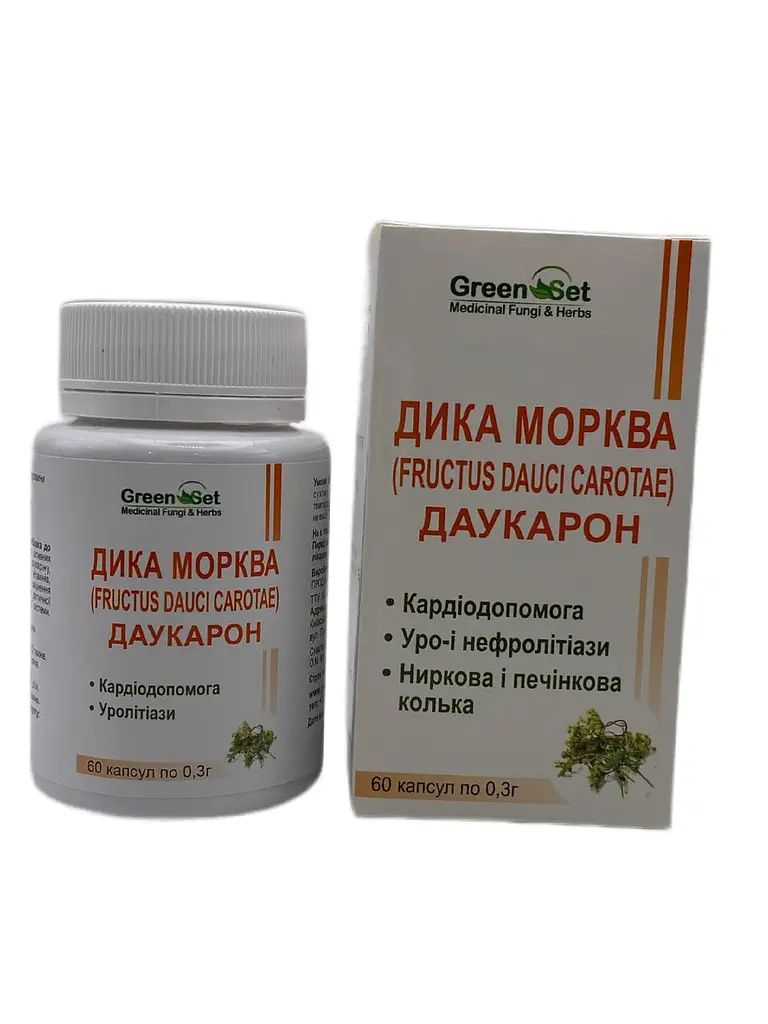 Дика морква GreenSet Даукарон 60 капсул - фото 2