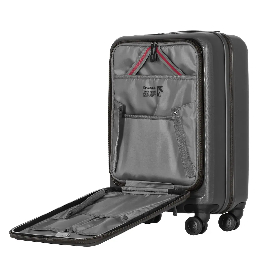 Wenger Валіза Wenger Skyon Hardside Carry-On, мала, з відсіком для н/б 16", полікарбонат, TSA, 4 колеса, розширення, USB, сірий - фото 10