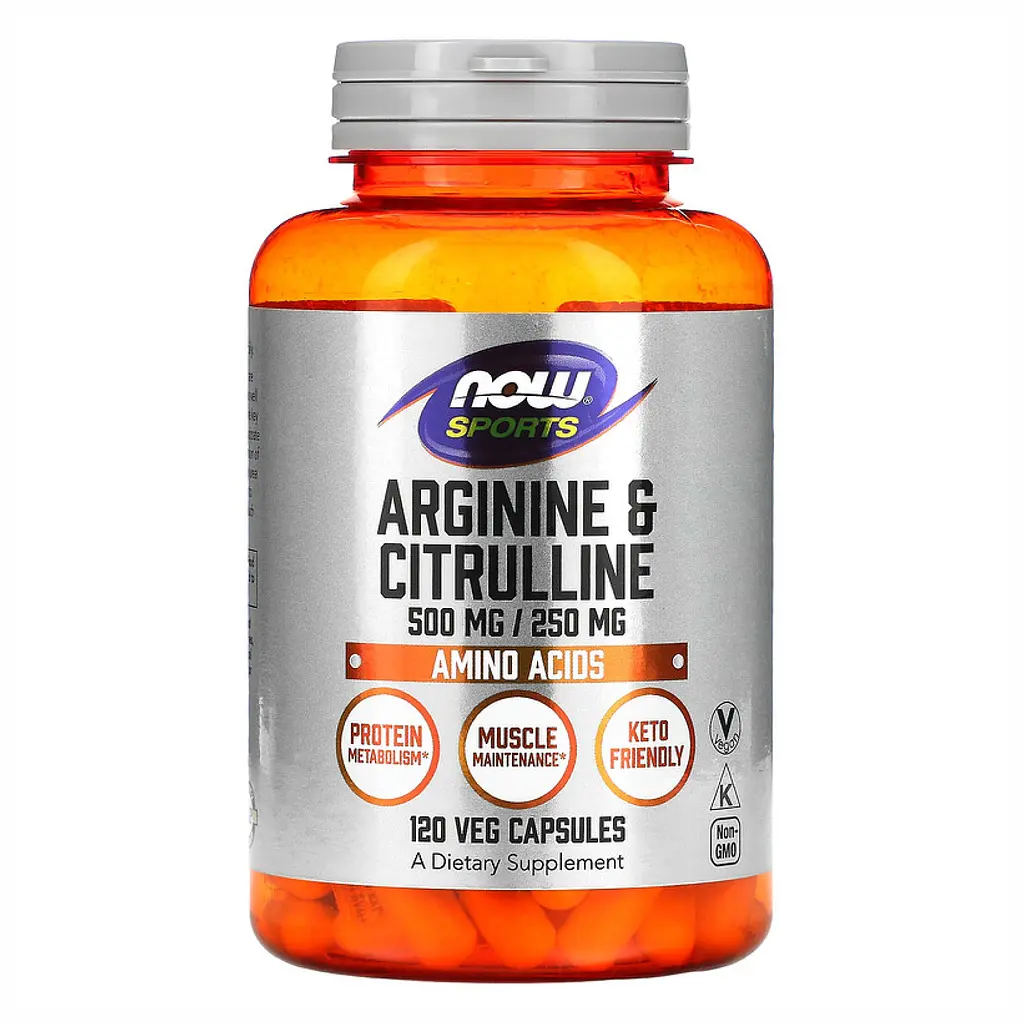 Аргінін та Цитрулін Arginine 500мг Citrulline 250мг - 120 вег.капсул