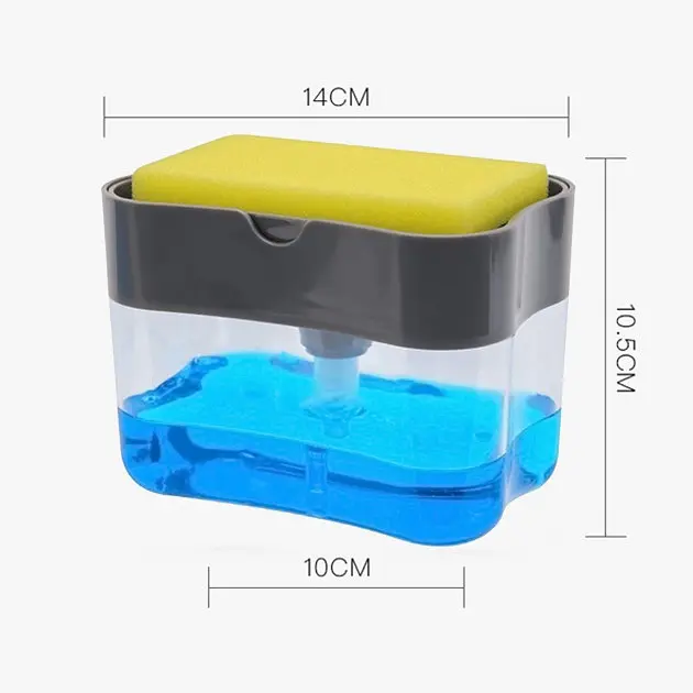Диспенсер дозатор для миючого засобу з губкою для кухні UKC Sponge Caddy - фото 6