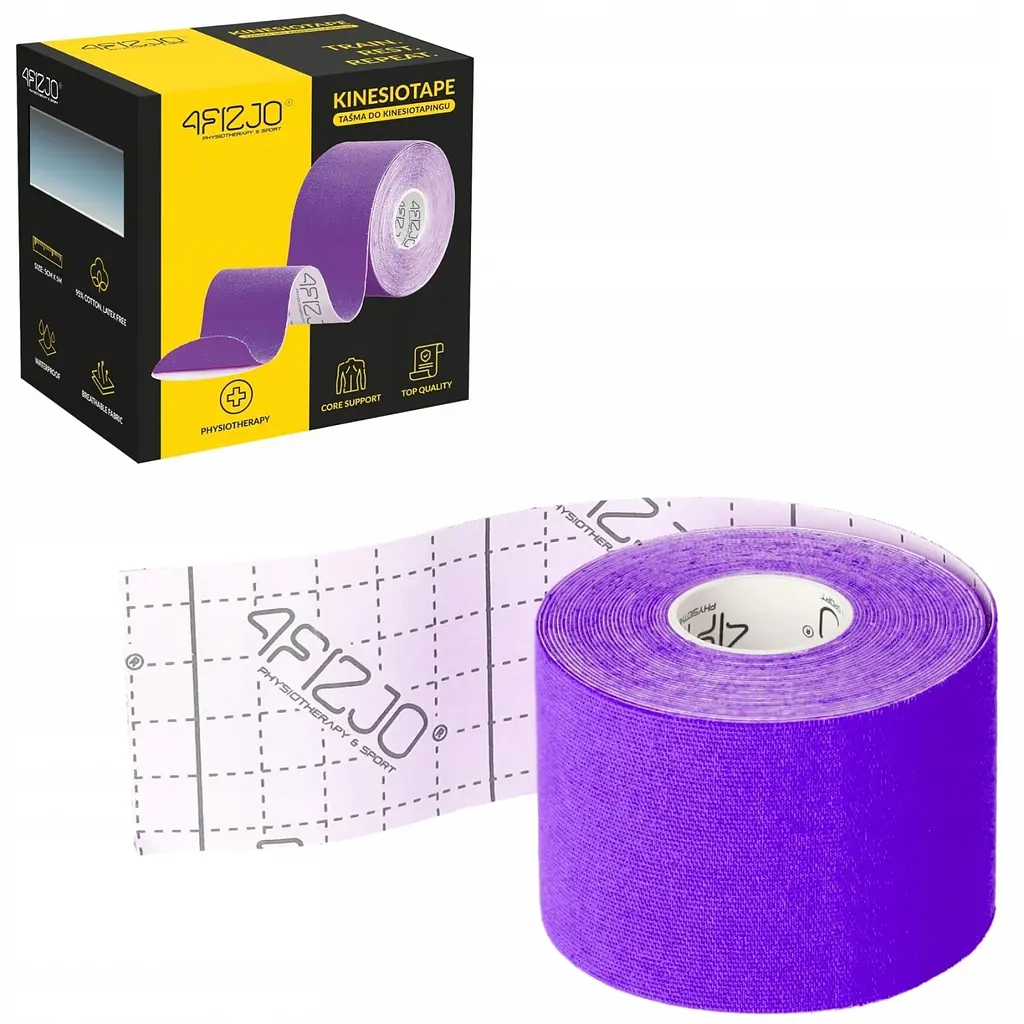 Стрічка кінезіологічна (кінезіо тейп) 4FIZJO 5 см x 5 м 4FJ0626 Violet (P-5907739318817) - фото 10