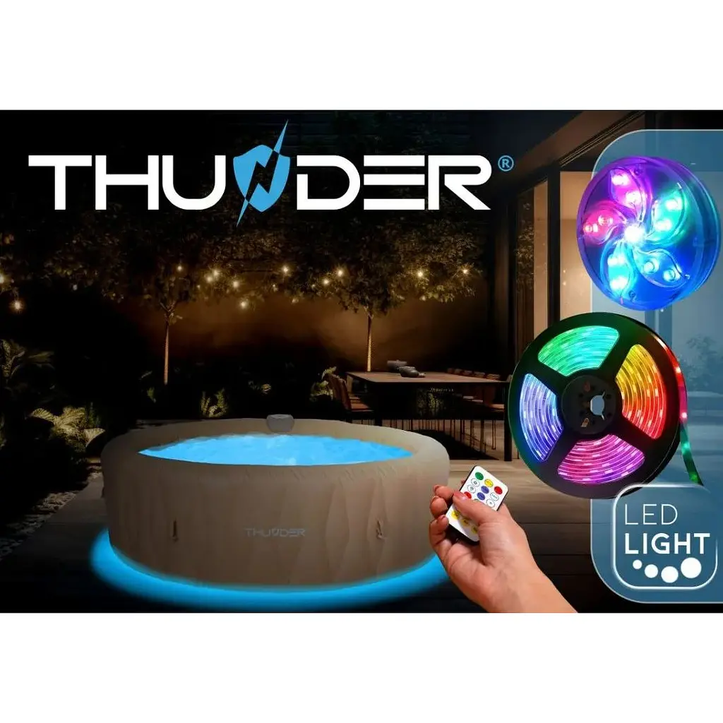 Джакузі-SPA надувне Thunder LATTE 6-місне сірі меблі з ротанга 8 шт. (LATTE-FULL-GRAY) - фото 7