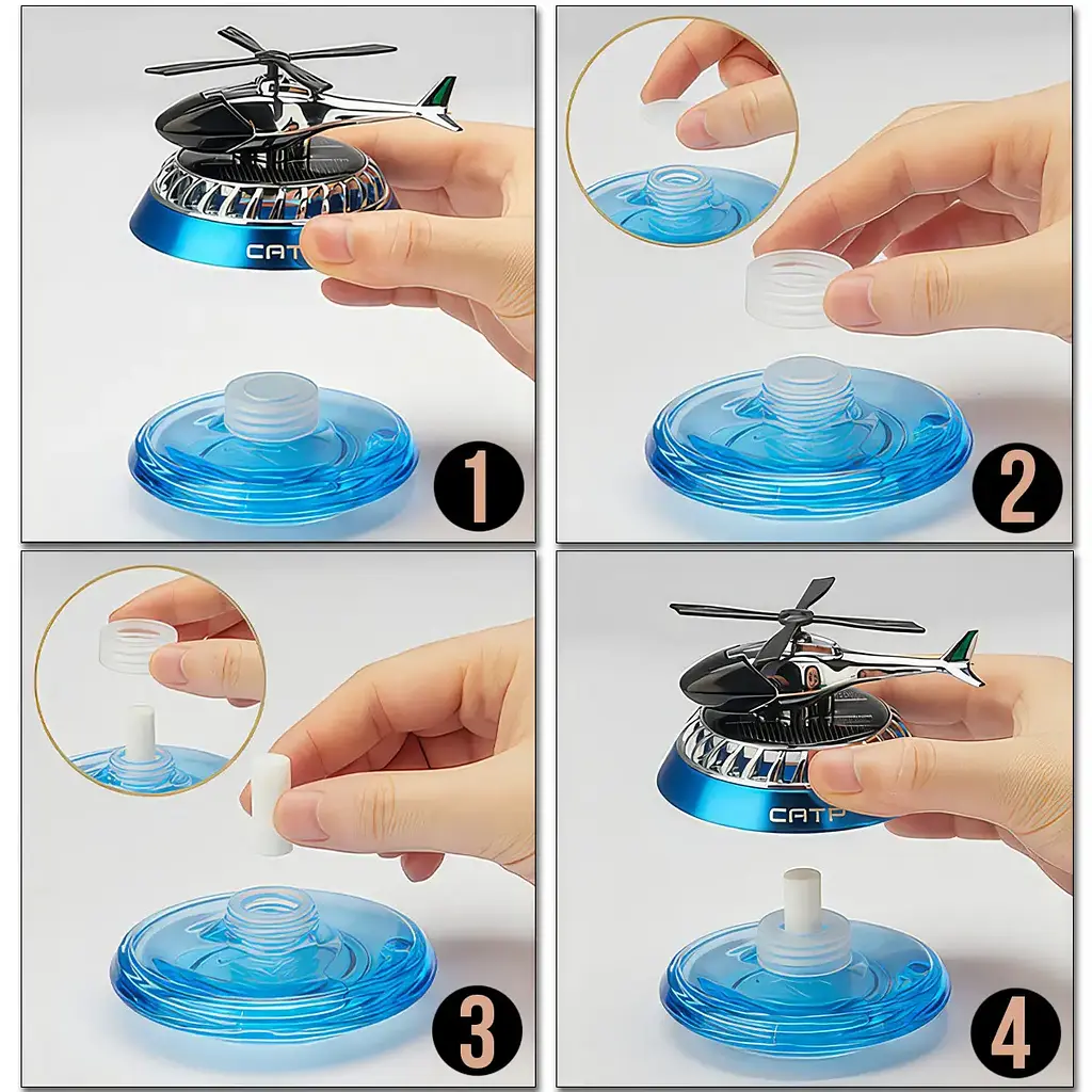 Дифузор ефірних олій Вертоліт J2 ароматизатор для автомобіля (Синій) - фото 5