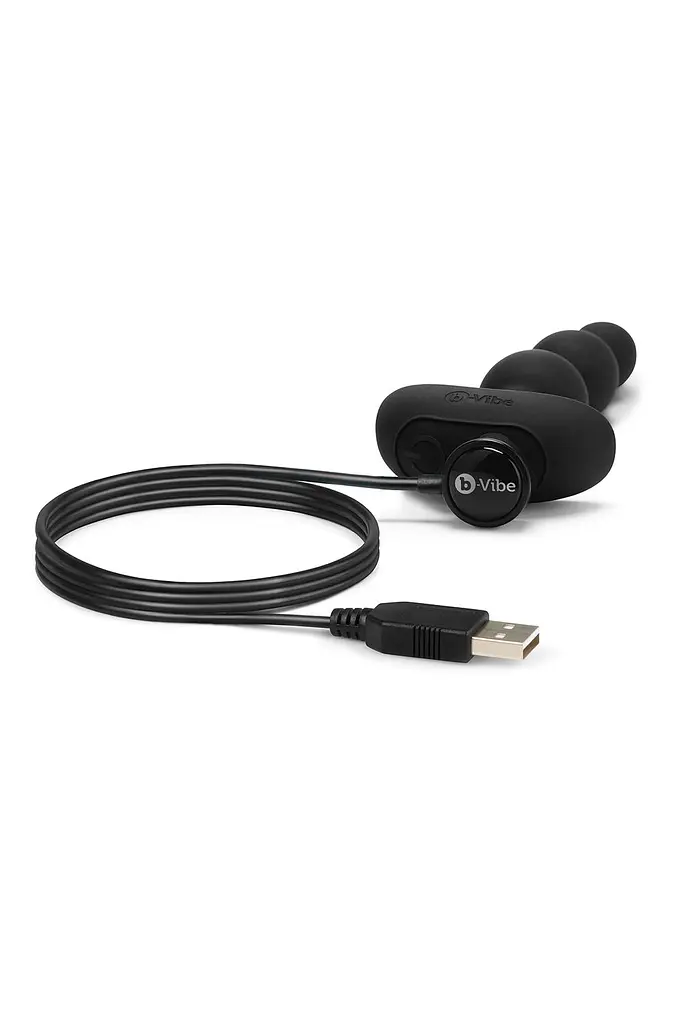 Анальная пробка B-Vibe Triplet 13.8 см (черный) - фото 5