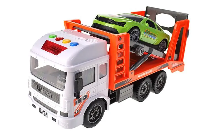 Інерційна вантажівка-автовоз із причепом YG Toys зі звуком та світлом, іграшкова машина 3+ (8030-113A) - фото 2