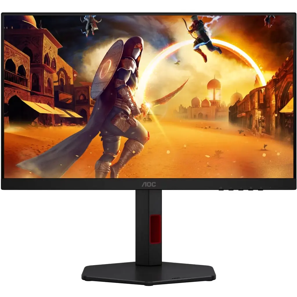 Монітор TFT 23.8" AOC 24G4ZR, Fast IPS, 260Гц, 2xHDMI, DP, HAS, Pivot, чорно-червоний (24G4ZR) - фото 9