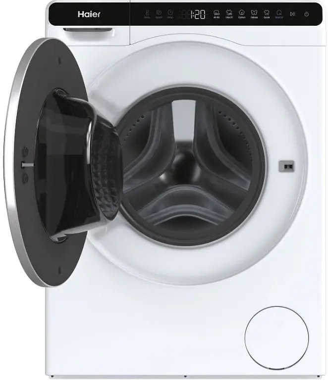 Пральна машина Haier фронтальна 5 кг 1000 A+++ 44 см дисплей інвертор люк чорний висота 70см білий - фото 2