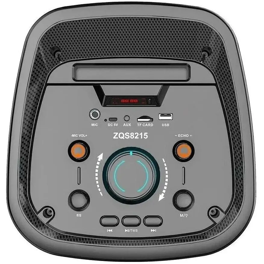 Портативна колонка XPRO ZQS8215 валіза 30Вт USB SD FM радіо Bluetooth 1 мікрофон ДУ (MER-15653) - фото 5