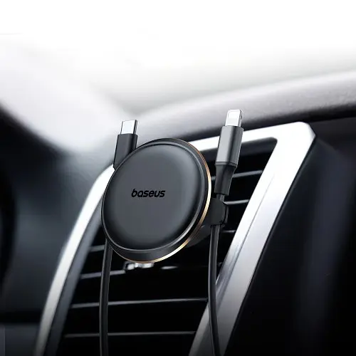 Автотримач Baseus Magnetic Car Mount Phone Holder Cable Clip Air Vent чорний C40141201113-00 C40141201113-00 - фото 5