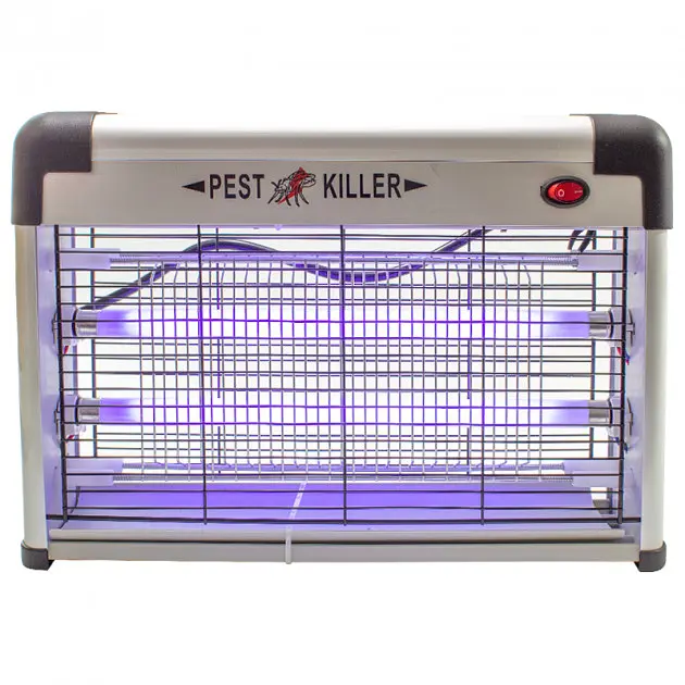 Електричний знищувач комах прилад для знищення комарів мух 35x8x25 см PEST KILLER BK-L20 потужністю 20 Вт - фото 2