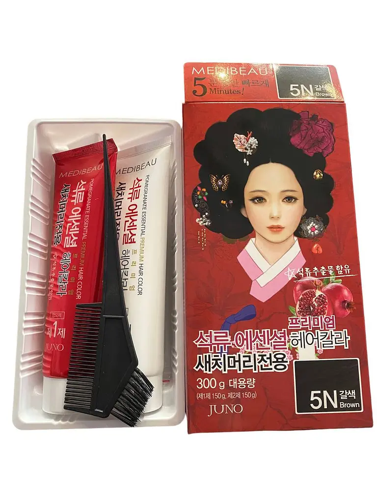 Фарба для волосся Juno Pomegranate Essential Hair Color (Marlin Hair) 5N Коричневий