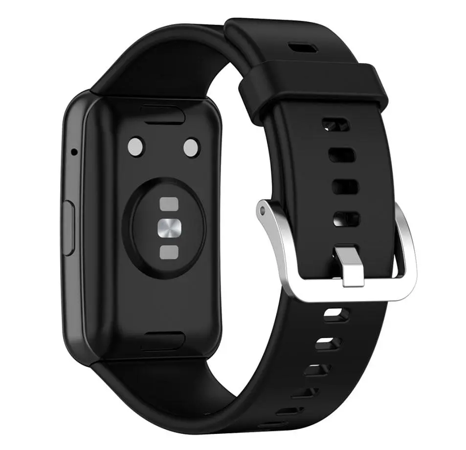 Силіконовий ремінець Primolux для смарт-годинника Huawei Watch Fit (TIA-B09) Black - фото 2