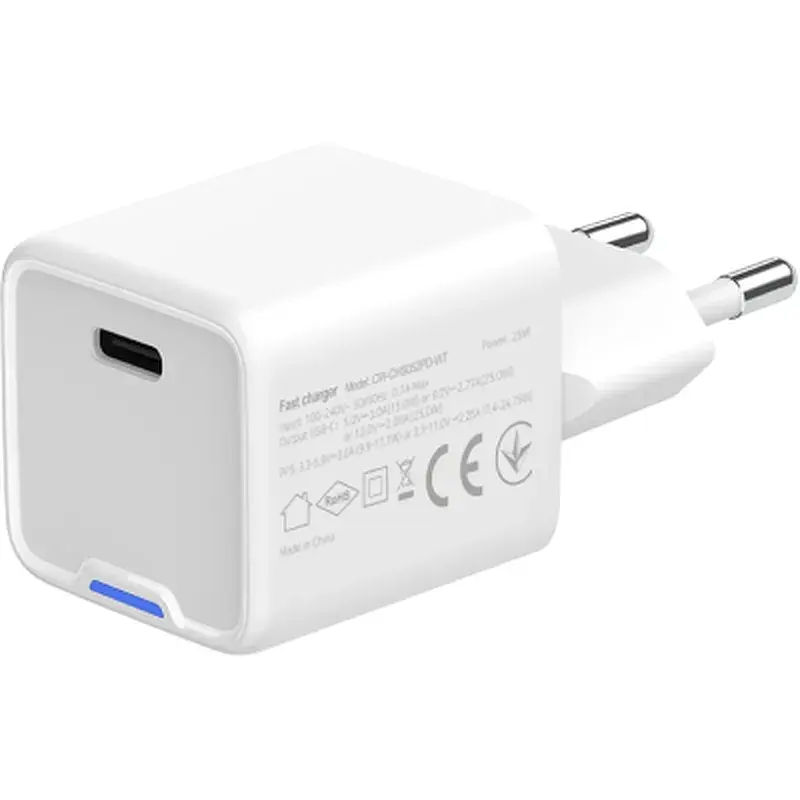 Зарядний пристрій ColorWay GaN Mini 25W PD Port PPS USB-C white (CW-CHS052PD-WT) - фото 4