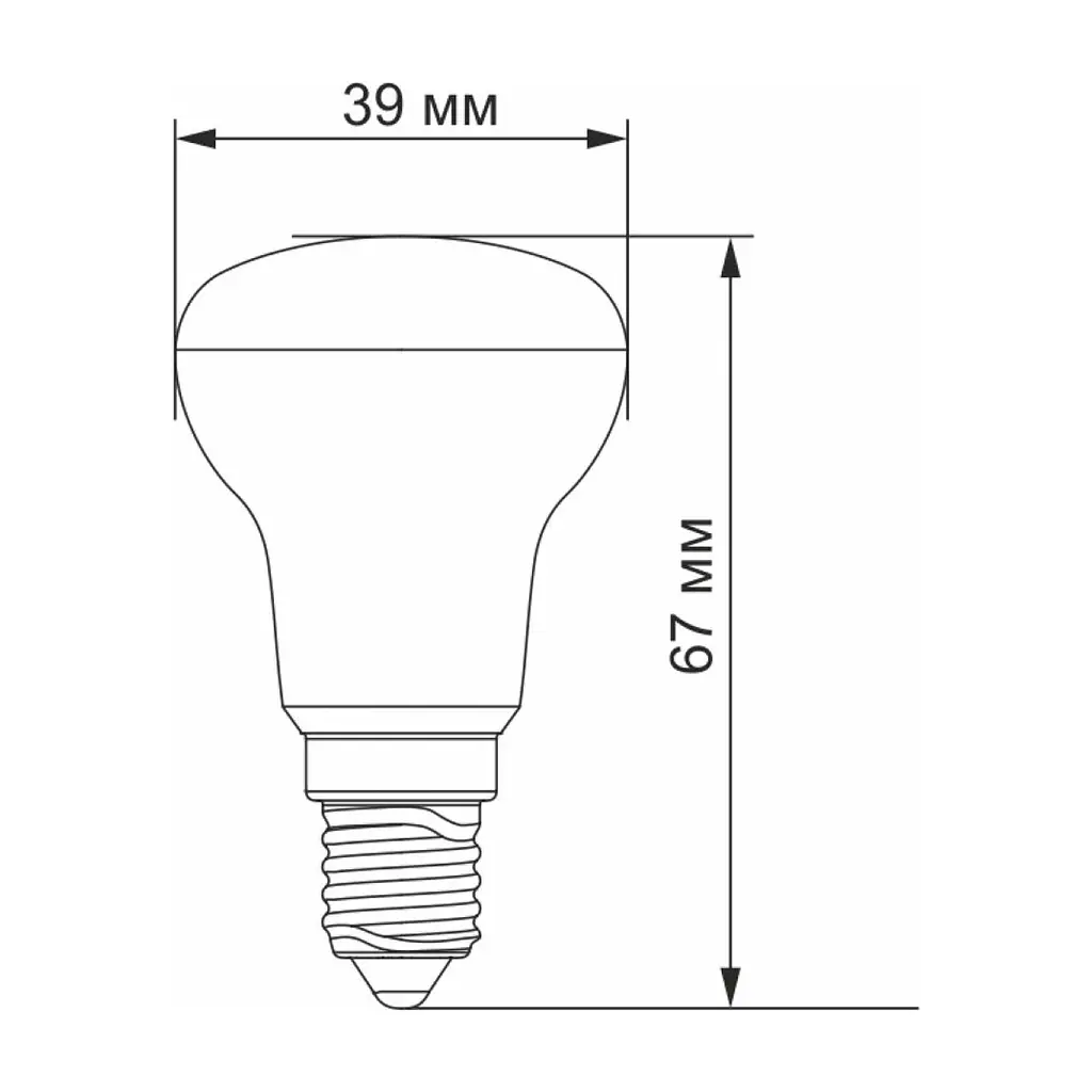Лампочка Videx R39e 4W E14 4100K 220V (VL-R39e-04144) - фото 3