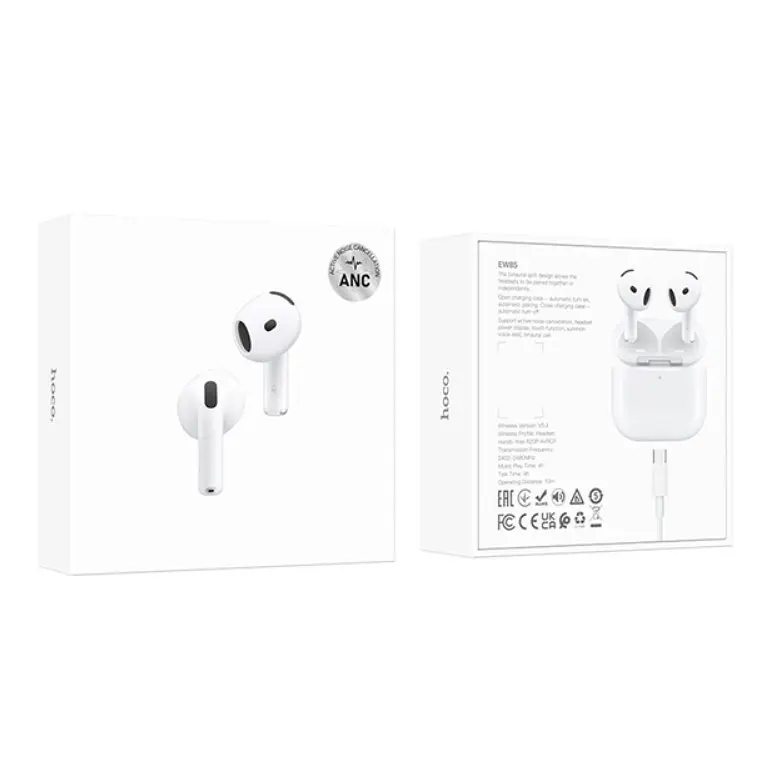Навушники Hoco Bluetooth EW85 True wireless ANC noise Червоний BT headset Білий - фото 2