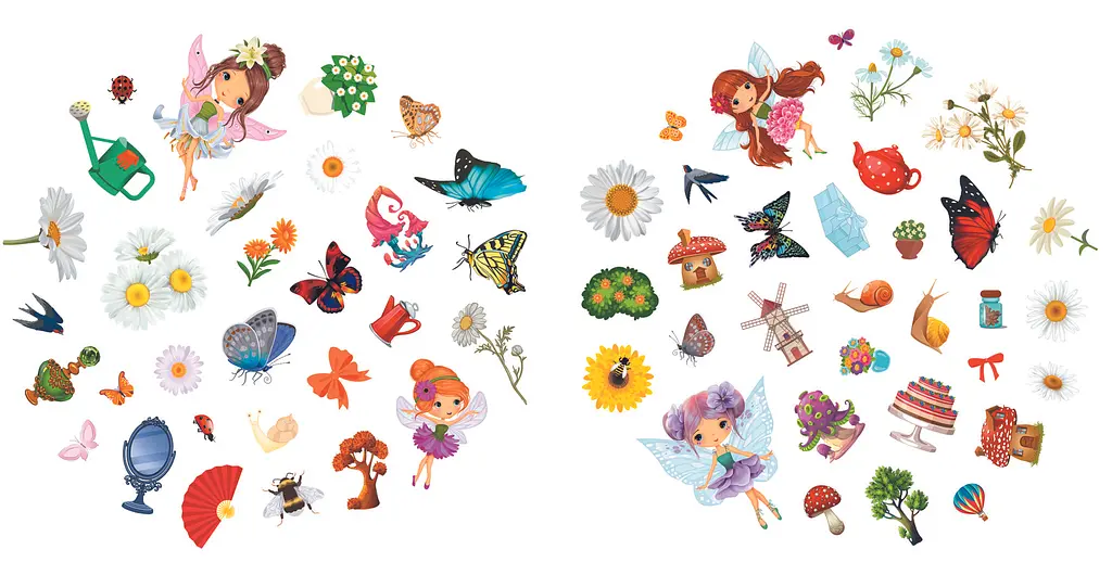 Розмальовка Кристал Бук Квіткові феї Ромашка, 62 наліпки, 8 сторінок (F00026978) - фото 4