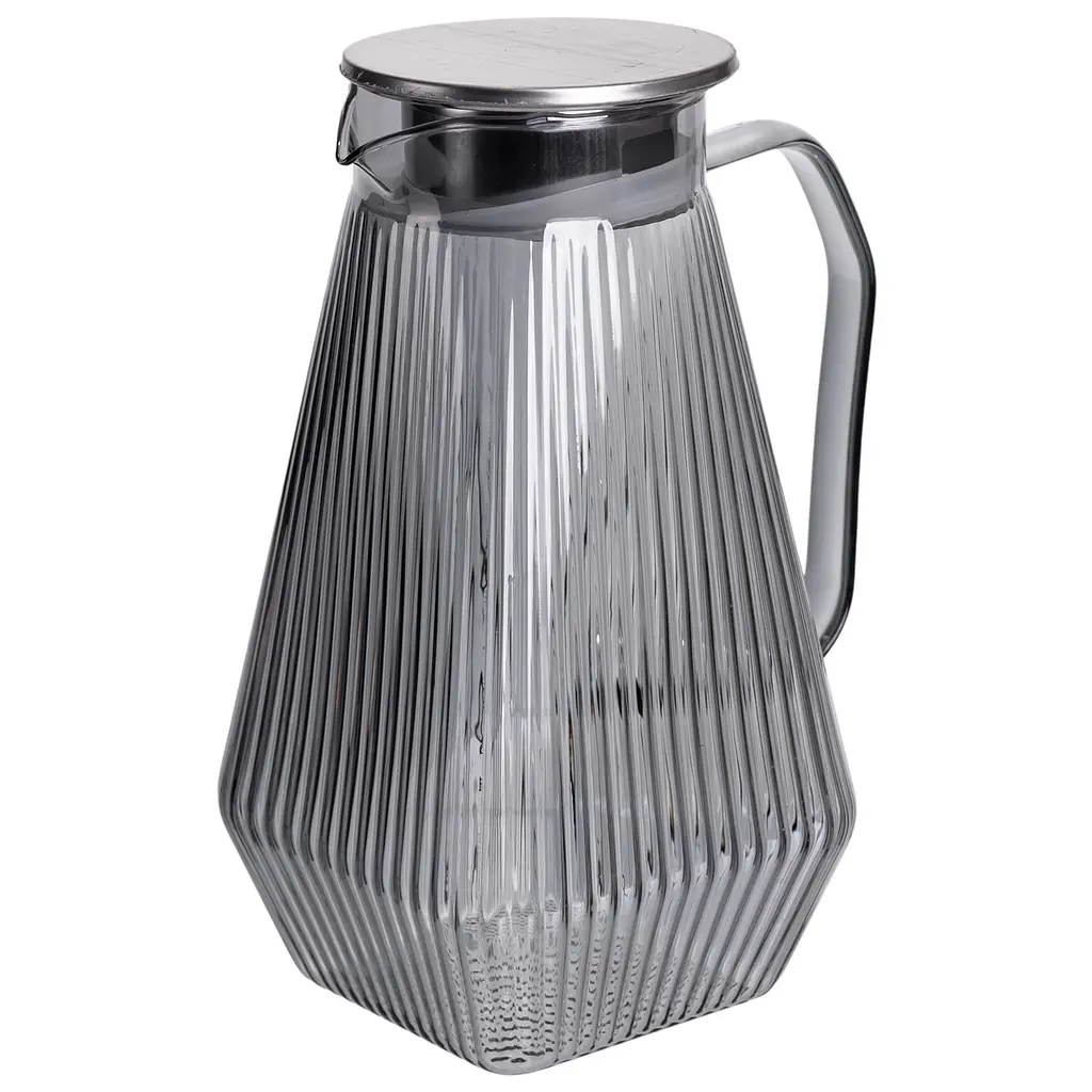 Кувшин 1.8 л со стаканами 6 штук по 200 мл для напитков Серый Yiwu HP-19-38 - фото 2