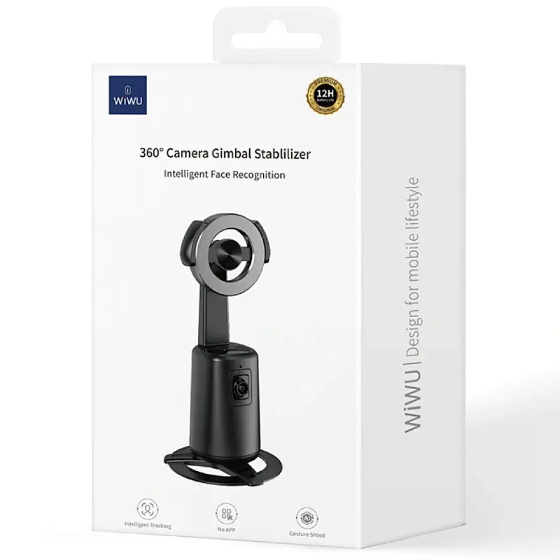 Стабілізатор з трекером руху WIWU Wi-SE010 360° Camera Gimbal Stablilizer Black - фото 6
