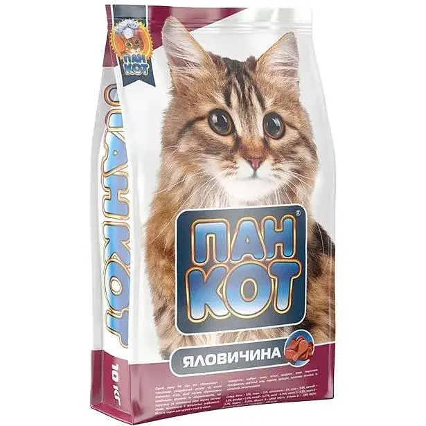 Сухий корм для кішок Пан Кот Яловичина 10 кг (4820111140091)