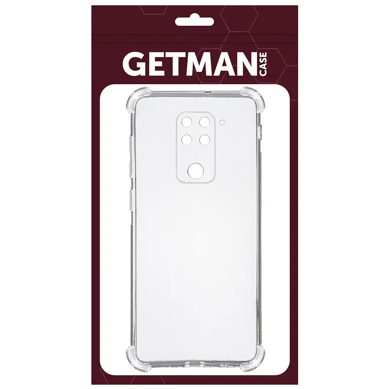 TPU чехол GETMAN Ease logo усиленные углы Full Camera для Xiaomi Redmi Note 9 / Redmi 10X Бесцветный (прозрачный) - фото 2