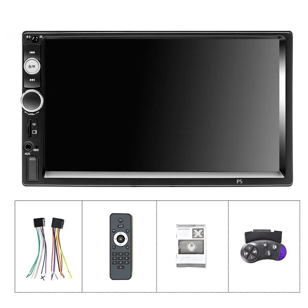 Авторадіо FM AUX USB DVR MP5 Відеоплеєр Podofo 2 Din 7" HD Android Auto Mirror Link Bluetooth - фото 2