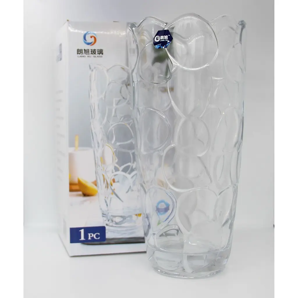 Ваза для цветов Crystal Amanda стеклянная 29.5 см (83000005/2_HP17-30-4) - фото 2