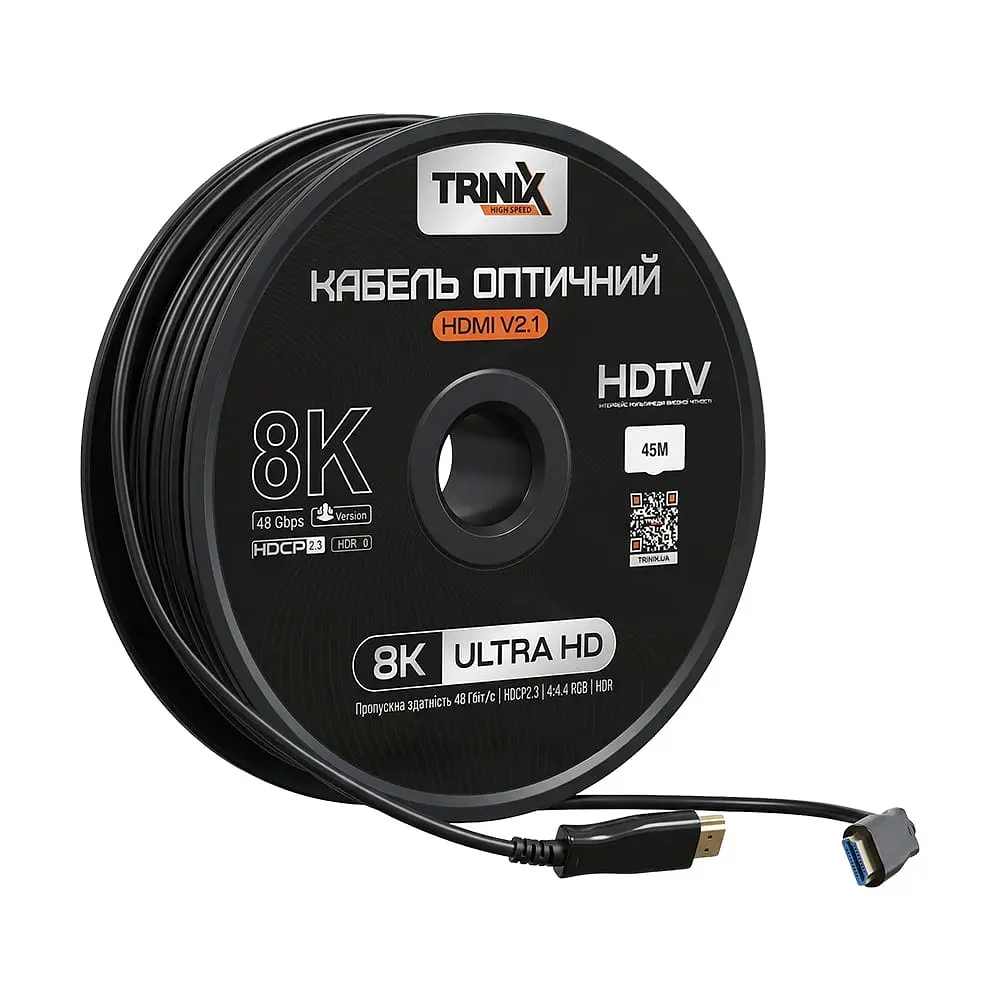 Кабель HDMI V2.1 оптичний 45м Trinix (AOC-HDMI8k-45m) (74-00147) - фото 3