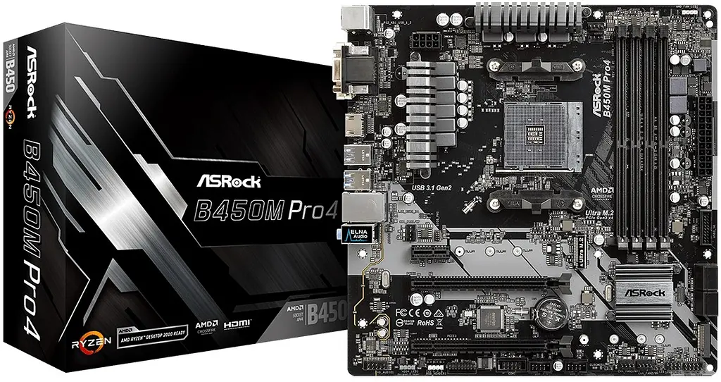 Материнська плата ASRock B450M Pro4 Socket AM4 (B450M Pro4) Б/В