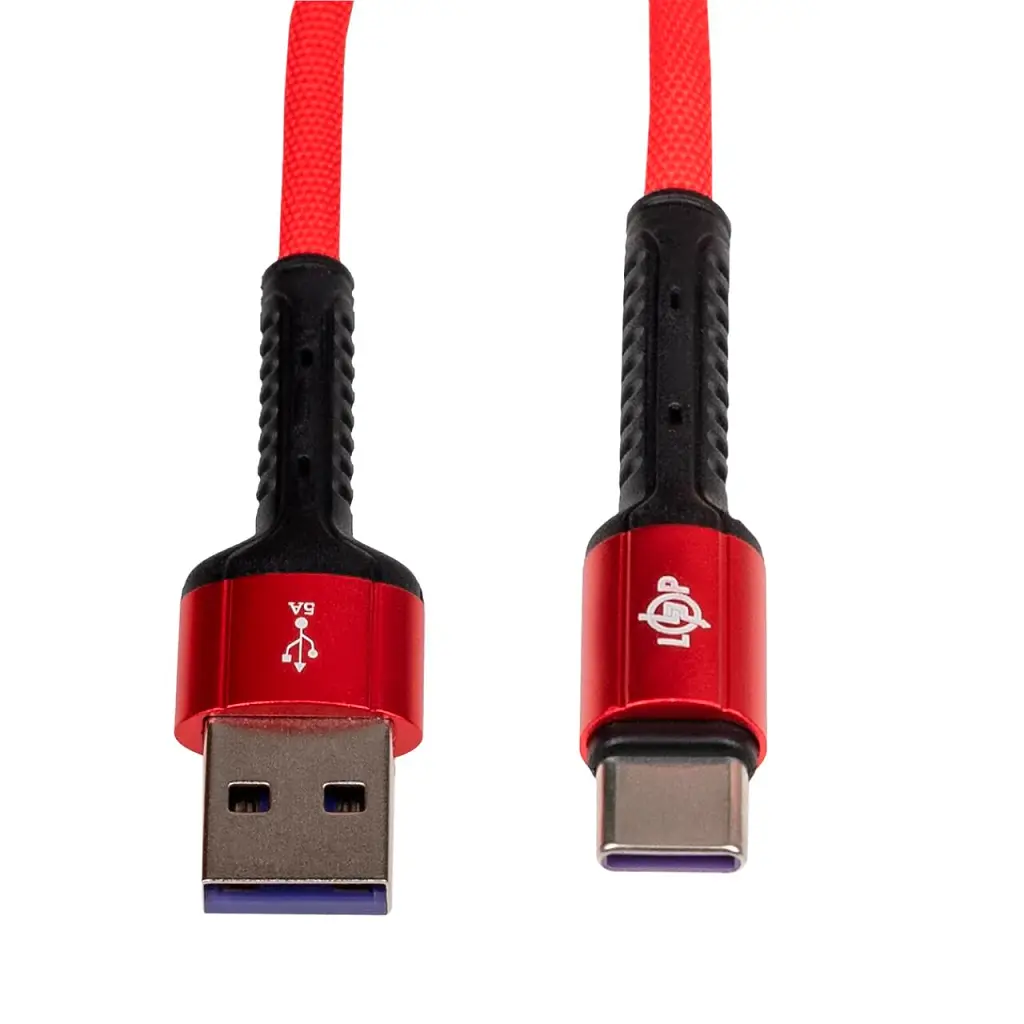 Кабель LogicPower LS63C-5A USB 3.0 to Type-C 5A QC3.0 с быстрой зарядкой 1 м красный
