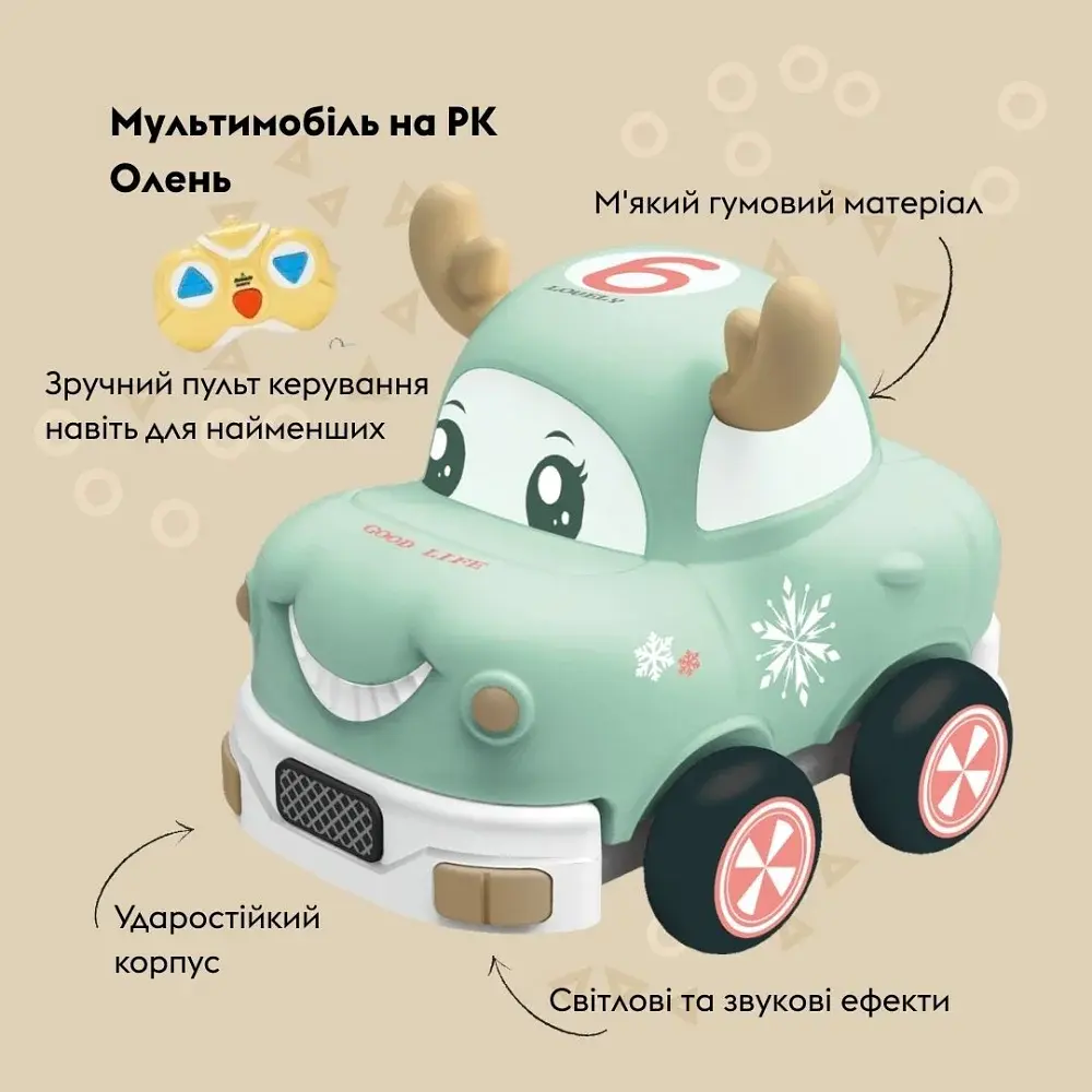 Машинка OTAMANKO Мультимобілі Олень м’ятний - фото 3
