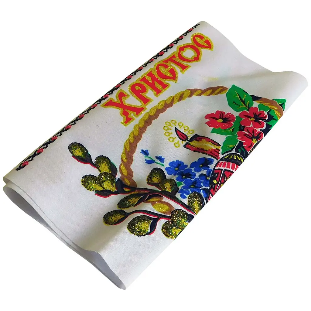 Серветка пасхальна/рушник великодня No7 з блискітками, Kitchette 81663 - фото 3