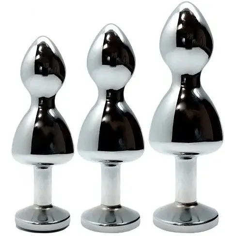 Металева анальна пробка Wooomy Lollypop Double Ball Metal Plug L - фото 4