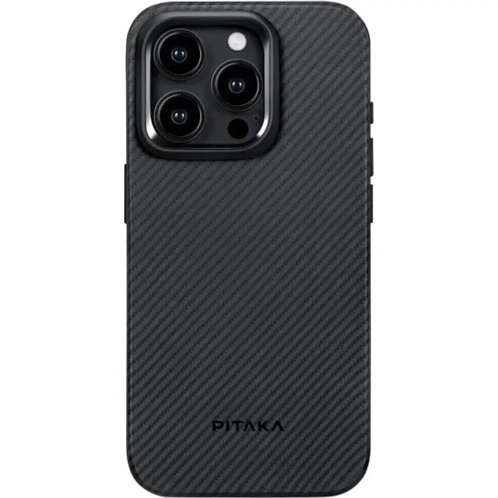 Оригінальний протиударний чохол для iPhone 15 Pro Max Pitaka Military Grade MagSafe MagEz Pro 4 600D Black/Grey KI1501PMPA - фото 10