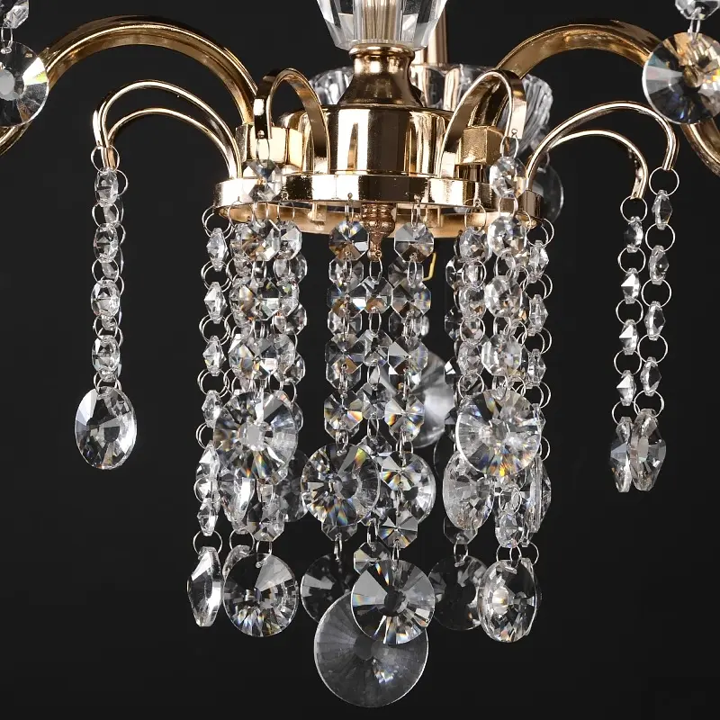 Люстра свеча Brille подвесная хрустальная E14 40W G (BCL-380S/3) - фото 7