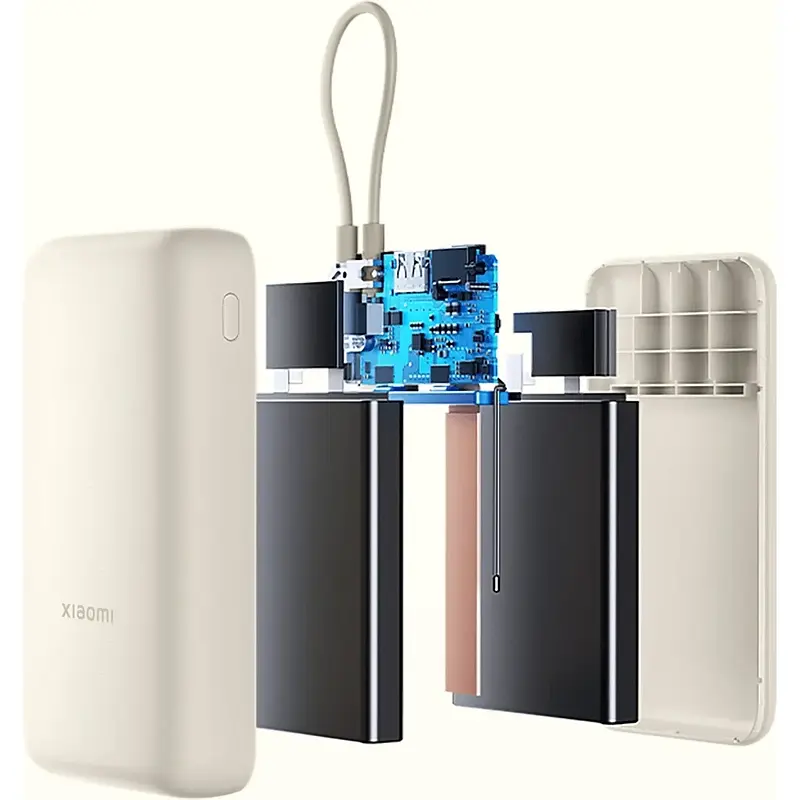 УМБ Xiaomi 20000mAh 33W(Integrated Cable) (BHR8851GL) дубова кора - фото 4