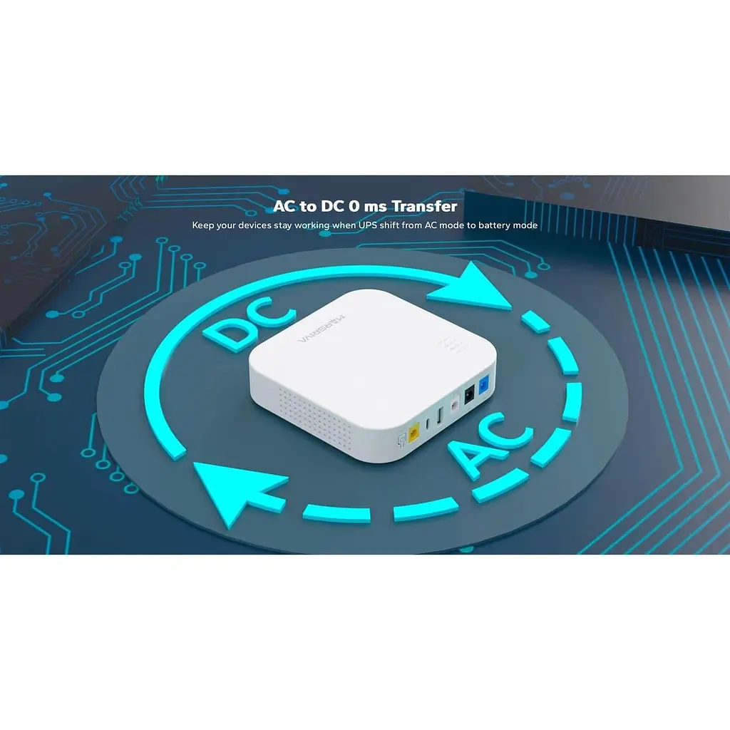 ДБЖ Marsriva DC UPS для роутерів KP4 3xDC+USB+USB-C OUT, 5V/9V/12V 18W 10000 mAh (36Wh) Li-Ion - фото 6